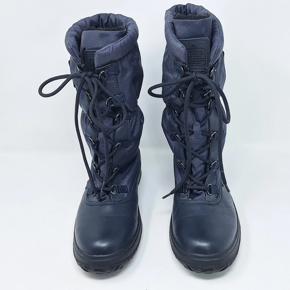 Coach Navy Winter Boots Teddy Bear Lining A9177 Sage
